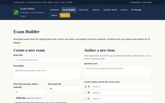 Exam Builder